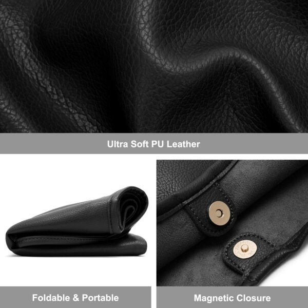 Wireless World Hobo Bags for Women Designer Top Handle Purses Soft Ladies PU Leather Shoulder Handbag Set MWC2-111BK - Image 4