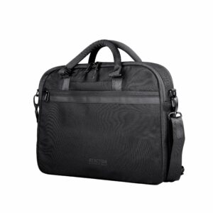 Wireless World Recycled Polyester Slim 16" Laptop Business Briefcase, Black
