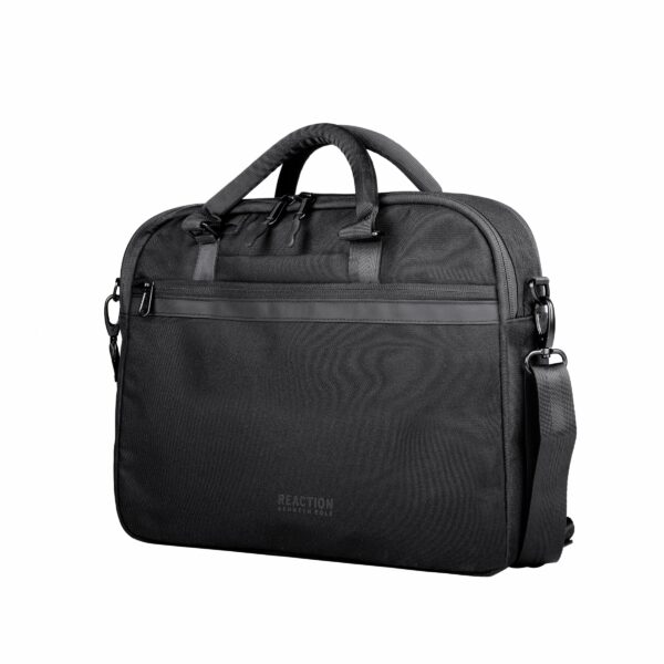 Wireless World Recycled Polyester Slim 16" Laptop Business Briefcase, Black