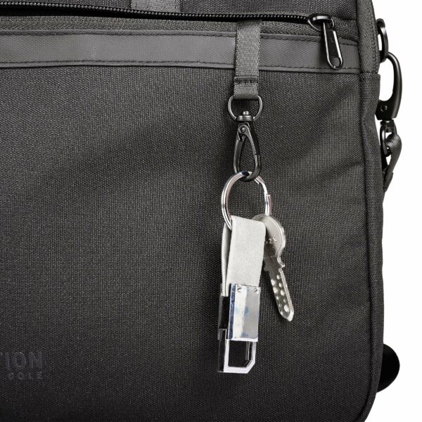 Wireless World Recycled Polyester Slim 16" Laptop Business Briefcase, Black - Image 3